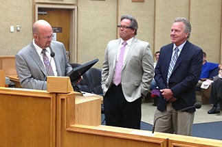 Photo of Councilman Sherman with members of the Boys to Men Organization