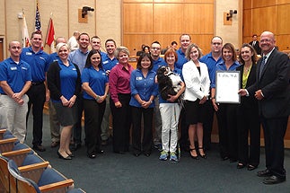 Photo of Councilman Sherman Councilmember Sherman Declaring October 28th PetSmart Day