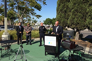 Photo of Councilman Sherman at the Grand Opening of New Pocket Park in Linda Vista