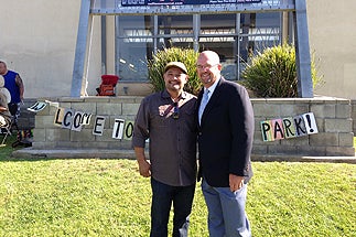 Photo of Councilman Sherman at the Grand Opening of New Pocket Park in Linda Vista