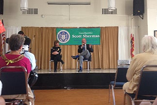 Photo of Councilman Sherman at Public Safety Townhall Meeting