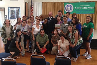 Photo of Councilman Sherman at Public Safety Townhall Meeting