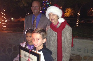 Photo of Councilman Sherman at the Allied Gardens Tree Light Ceremony