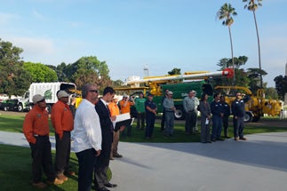 Photo of Saluting Branches; Arborists United for Veteran Remembrance event