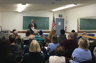 Photo of Councilman Sherman with Members of the Serra Mesa Community