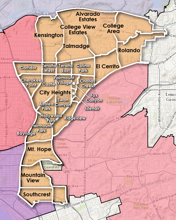 Map of Council District 9 Neighborhoods
