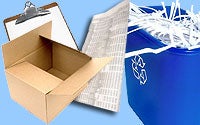 Photo Collage of Products Containing Recyled Paper