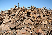 Photo of machinery grinding wood