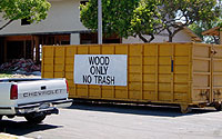 Photo of Wood Only Trash Bin