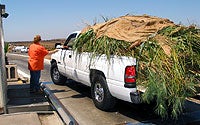 Photo of a truck entering the Miramar Landfill