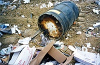 Photo of Illegally Disposed 55 Gallon Drum