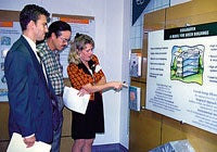 Photo of visitors at green building