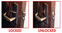 Photos of Locked and Unlocked Deadbolts