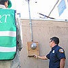 Photo of Instructor Turning Off Gas Meter