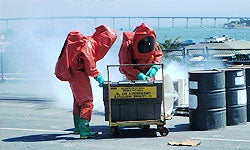 Photo of HAZMAT Team in action