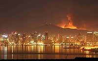 City Skyline Harris Fire