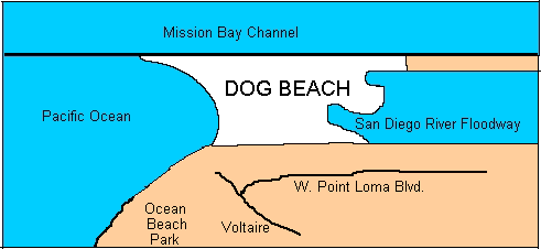Map of Dog Beach