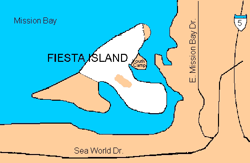Map of Fiesta Island