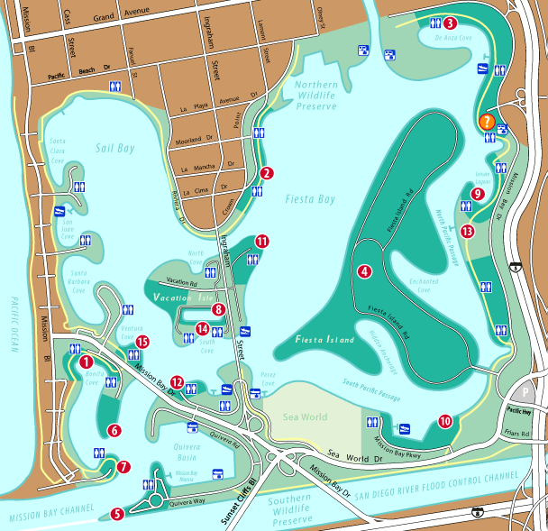 Map of Mission Bay Park