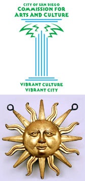 Image of Logo and Sun Sculpture Image of Logo and Sun Sculpture