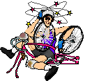 Illustration of a bicycle crash