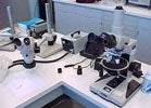 Photo of Trace Evidence Microscope Exam Area