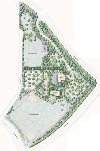 Illustration of North University Community Branch Library Layout