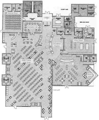 Illustration of North University Community Branch Library Layout