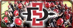 Image of SDSU Aztecs Logo and Football Players Image of SDSU Aztecs Logo and Football Players