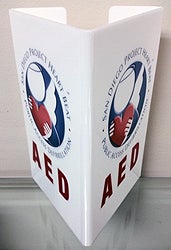 Photo of AED sign