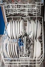 Photo of loaded dishwasher