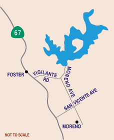 Map to San Vicente Reservoir