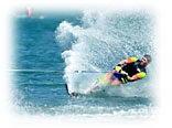 Photo of man waterskiing
