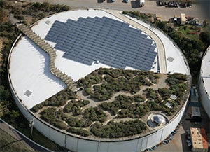 Photo of and Aerial View of a Water Treatment Facility