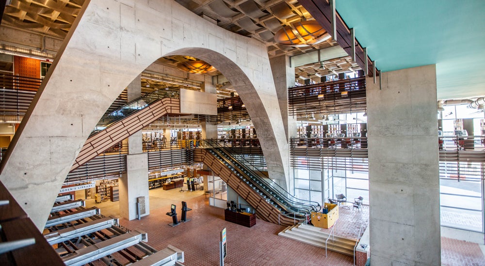 Photo of the lobby at the Central Library.