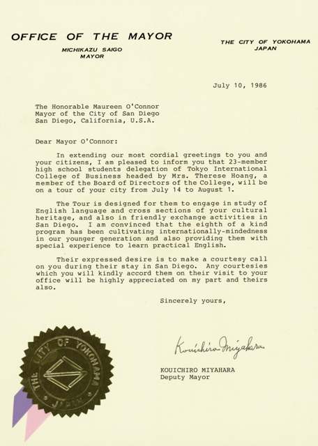 Letter From Deputy Mayor Of Yokohama City Of San Diego Official Website letter-from-deputy-mayor-of-yokohama-city-of-san-diego-official-website