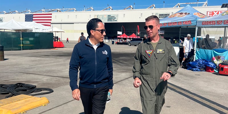 Mayor Gloria at the Miramar Air Show