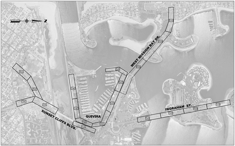 Map of Mission Bay road project