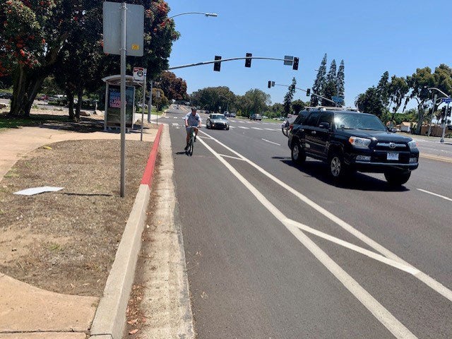 Bike lane at Mission Bay