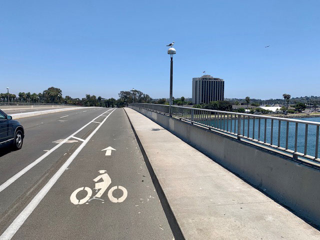 Bike lane at Mission Bay