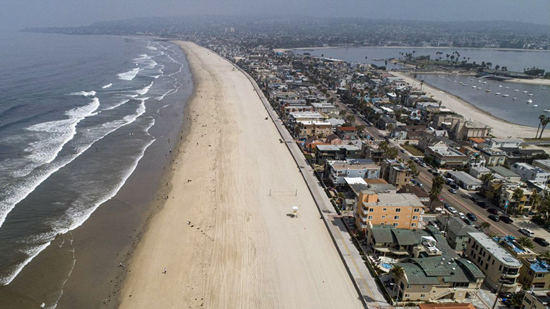 Aerial view of Mission Beach