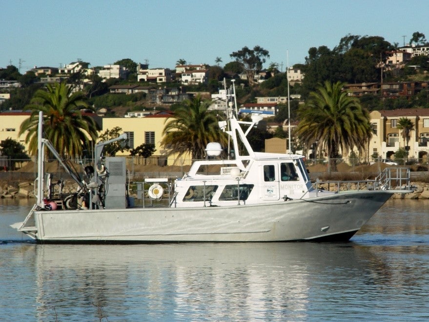 A side profile of the Monitor III, one of the City's monitoring vessels.