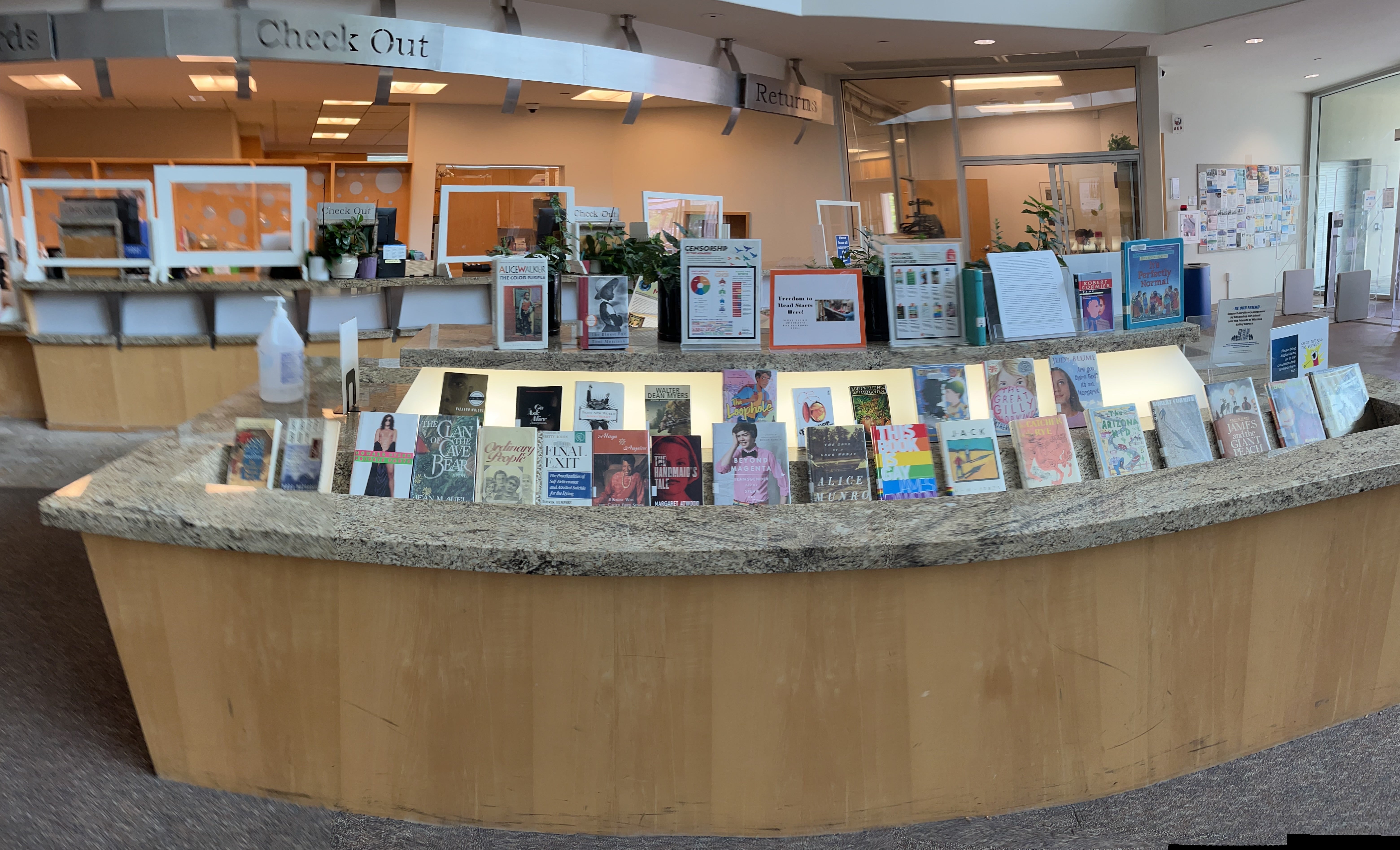 Mission Valley Banned Books Week Display