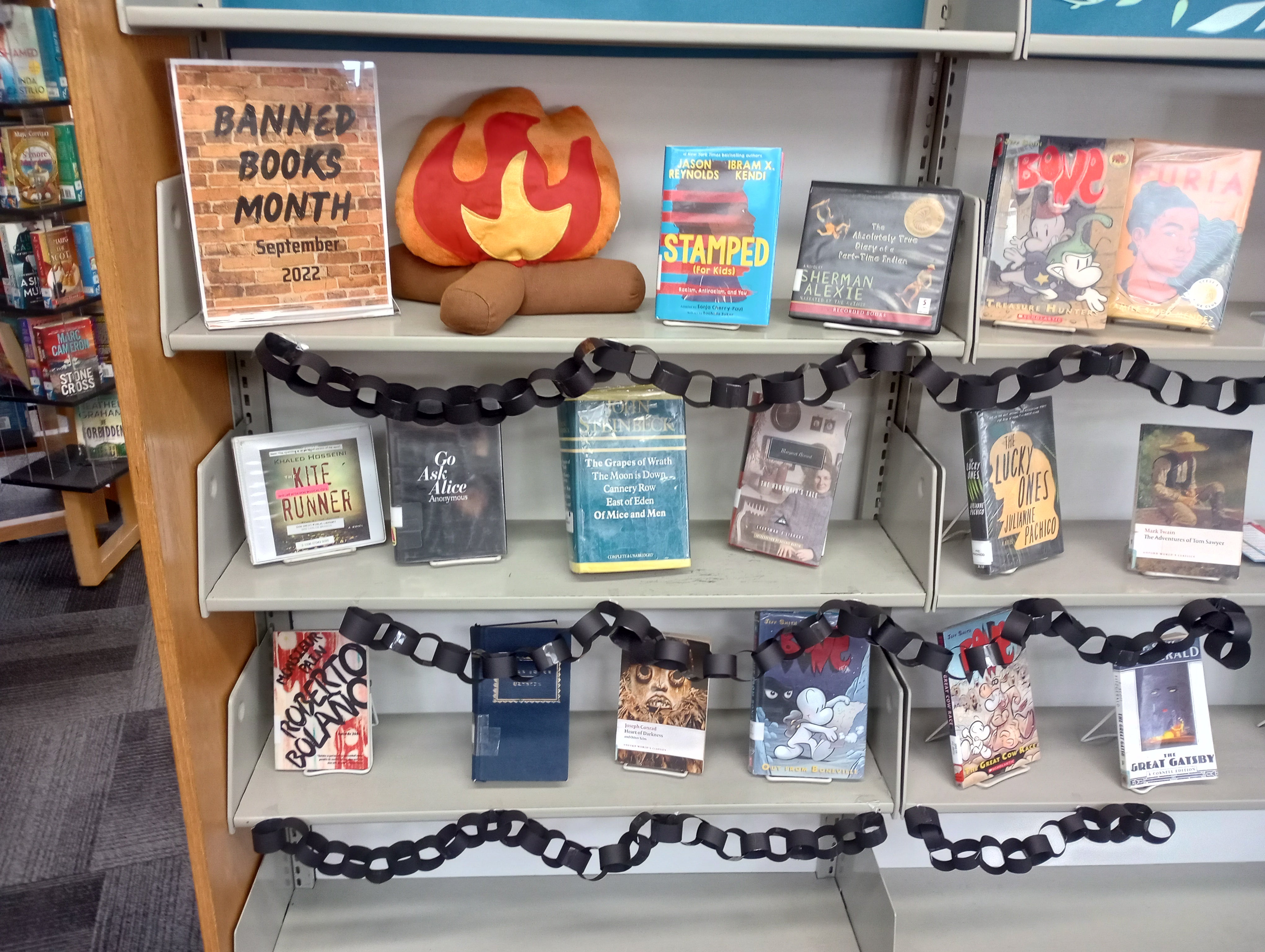 North Park Banned Books Week Display