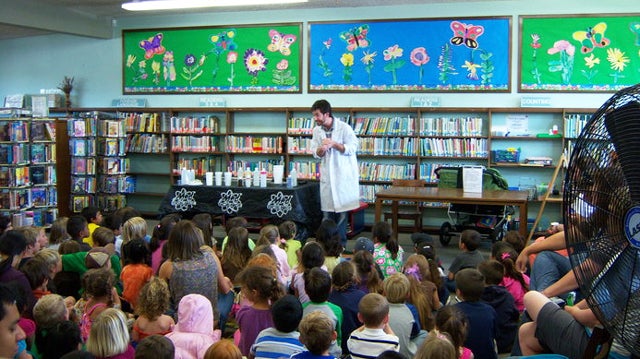 Children participating in a STEAM program at the Ocean Beach Library