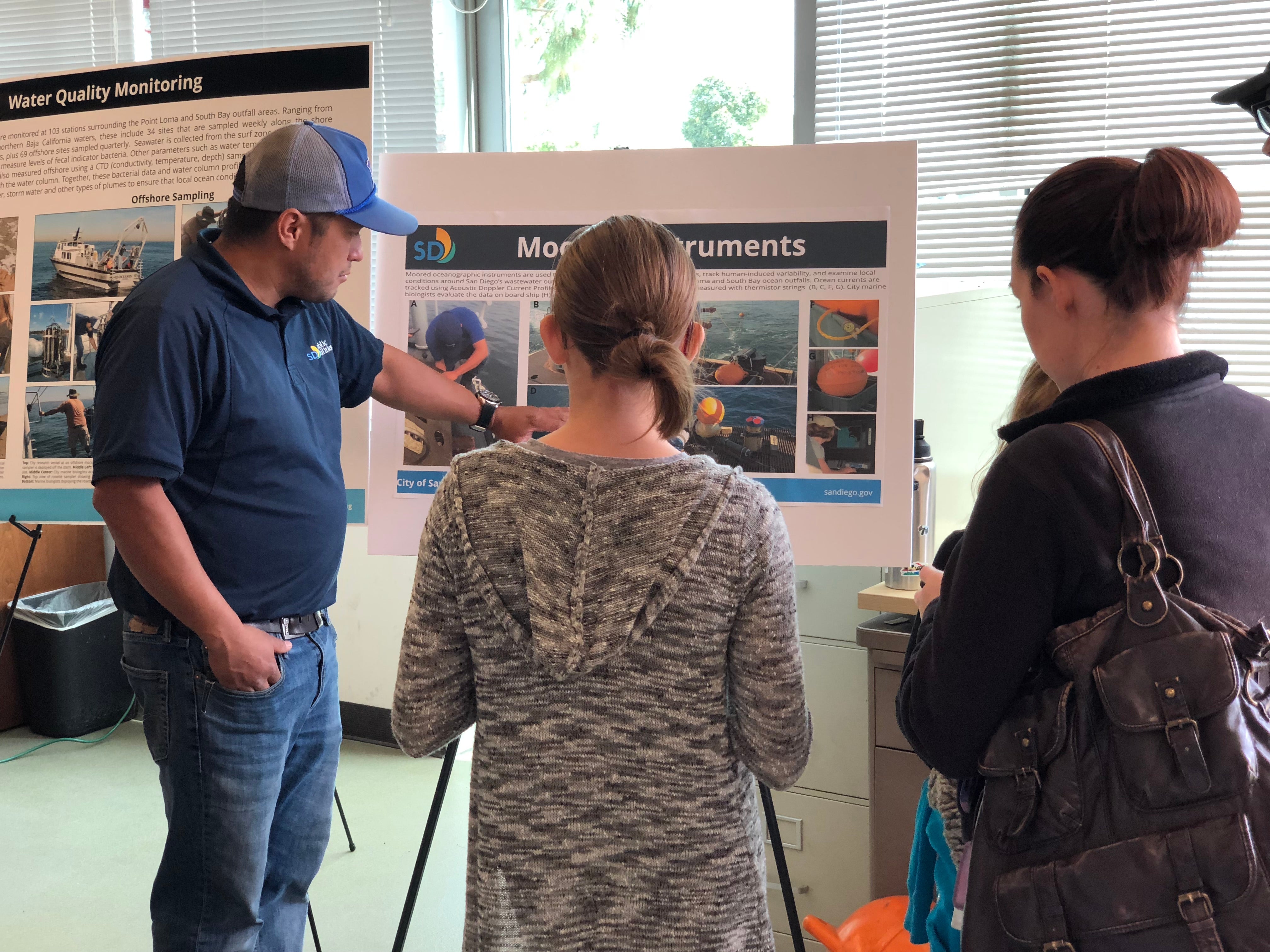 A marine biologist explains the use of various oceanographic instruments used to collect water quality and oceanographic data.