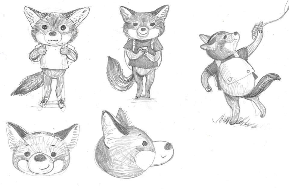 Odi the coyote drawing by Anisi Baigude