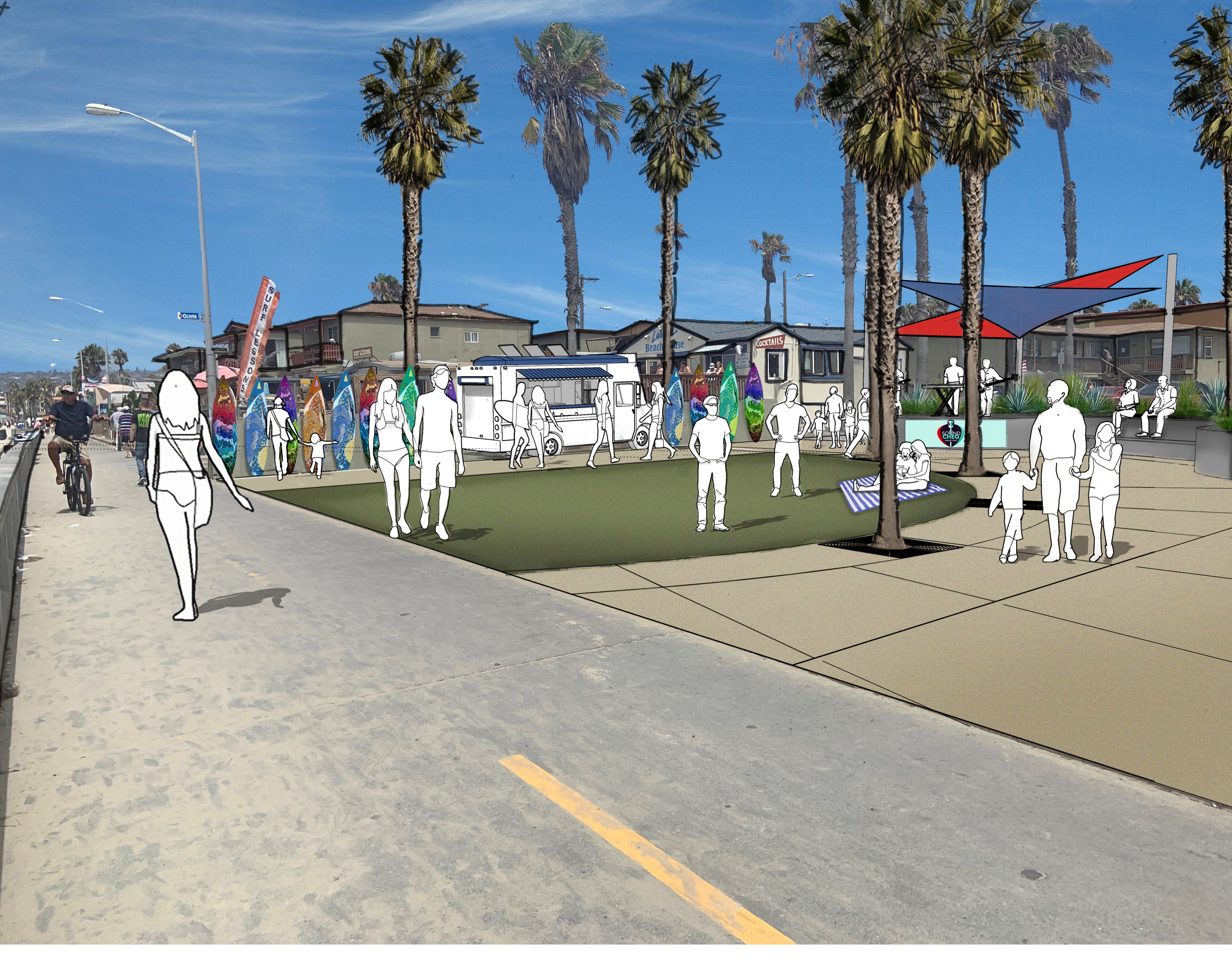 Conceptual Drawing of Oliver St. 