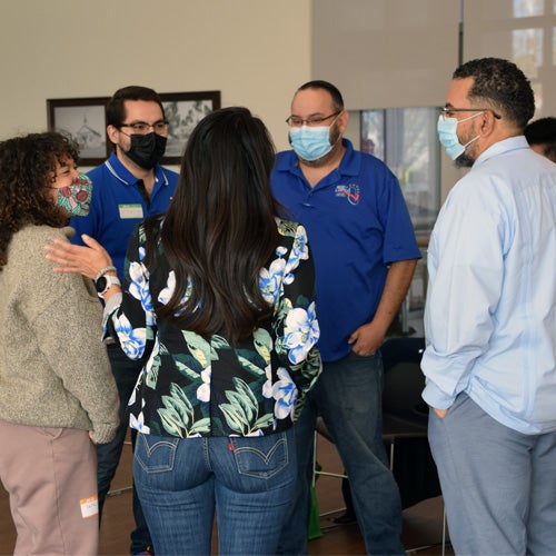 Stakeholders in a discussion