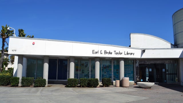 Front area outside the Pacific Beach/Taylor Library